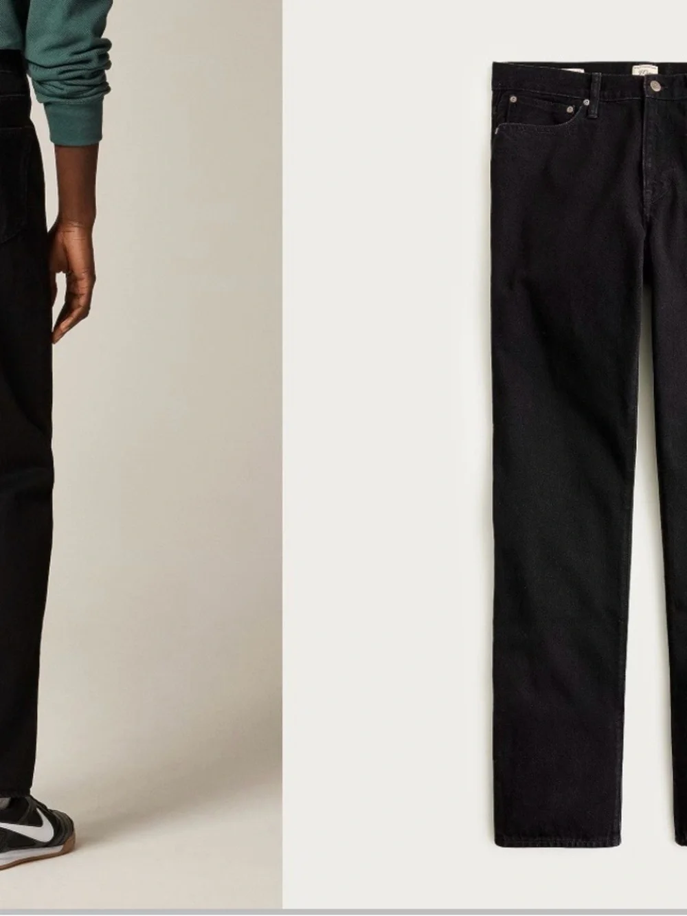 J.Crew Men's Classic Straight Jeans in Black Rinse.